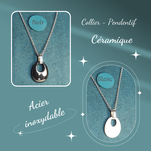 Pendentif CERAMIQUE - Goutte