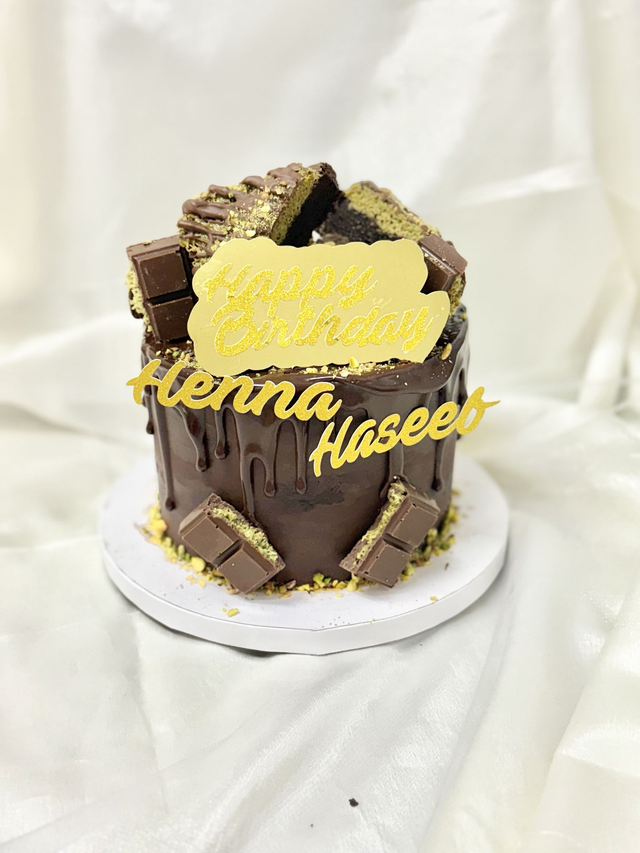 Kunafa Brownie chocolate Cake