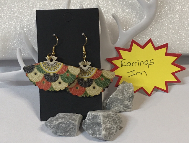 Brown Wood Earrings- Mixed - MWD97