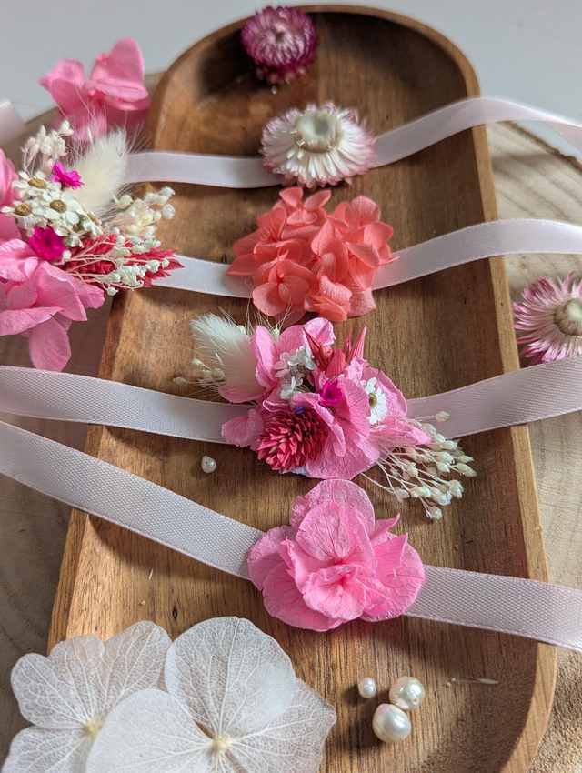 Bracelet ruban Rose - Adulte ou enfant