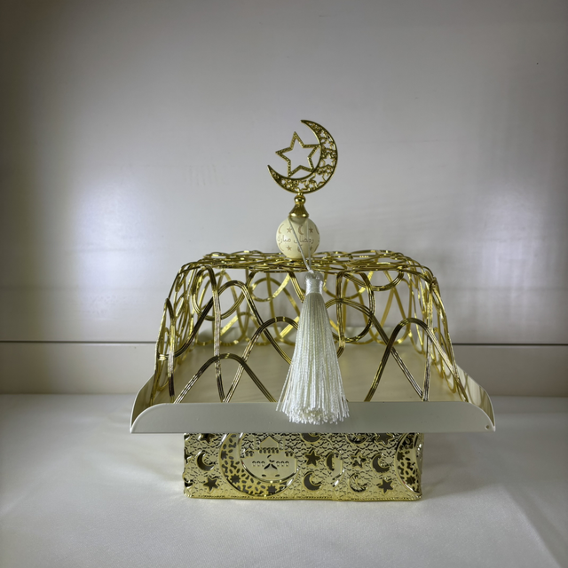 Plateau avec support Ramadan mubarak