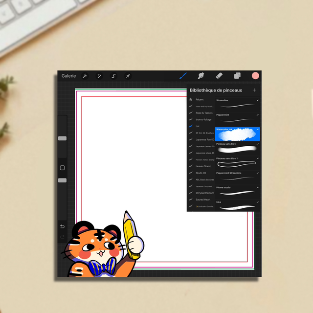 Bloc note Procreate 