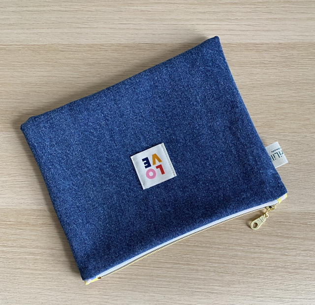 Trousse Plate - Jean 19x24cm