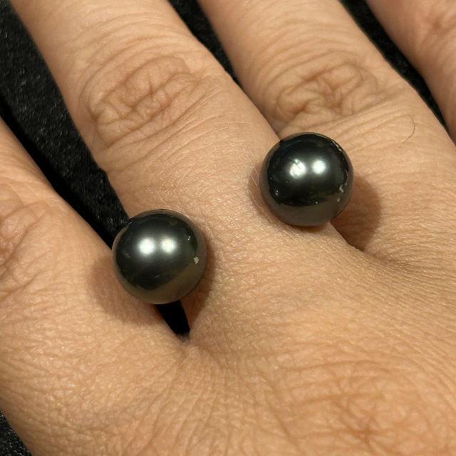 Bague Hina foncée (plaqué or)