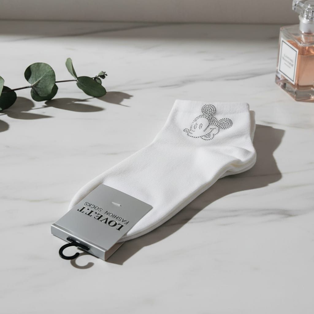 Socken mit Strass (Gr. 36-41/42) onesize - Mickey