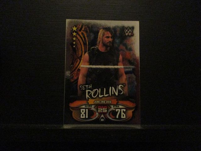 Seth Rollins - Raw 25 Years Slam Attax Live Original Trading Card #69