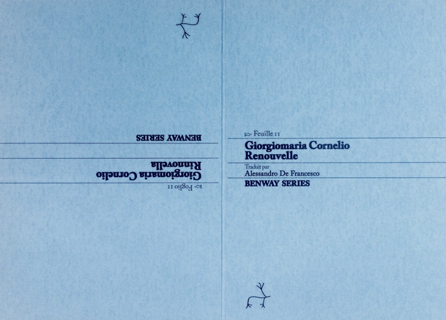 Cornelio Giorgiomaria - Rinnovella | Renouvelle