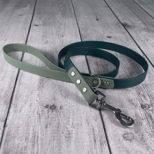 Forest Green &amp; Foggy Green Waterproof BioThane® Lead