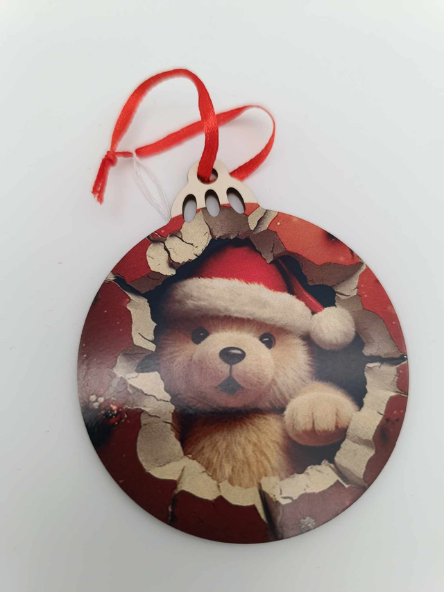 Suspension en bois sublimé pour sapin