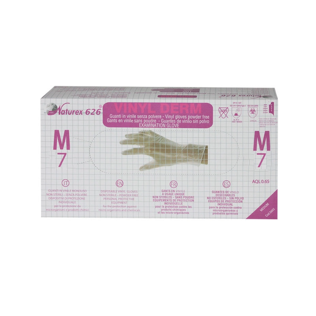 Gants vinyle non poudrés - (carton de 10 boîtes)