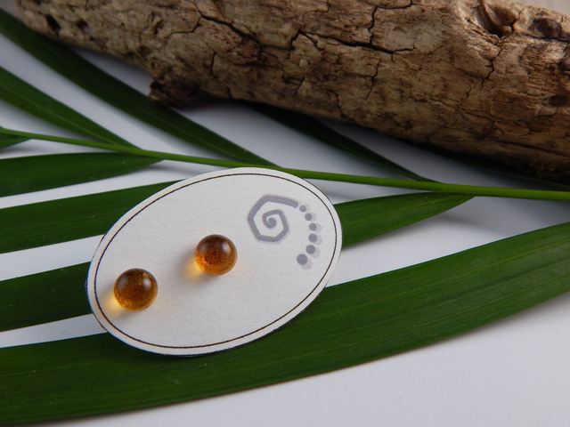 Boucles Puces - Jaune Ambré