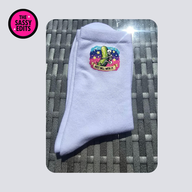 Just Dill With It -Skeleton Pickle Socks (UK 4-6)