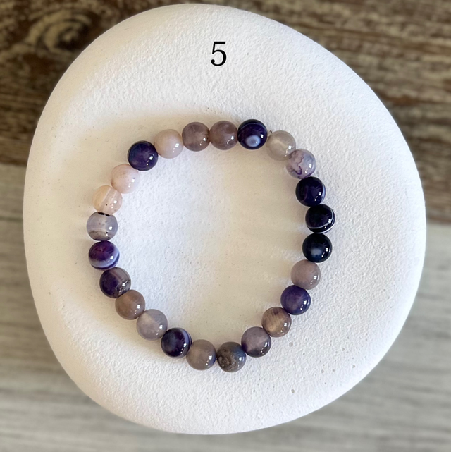 Bracelet Agate 8mm (de 1 à 6)