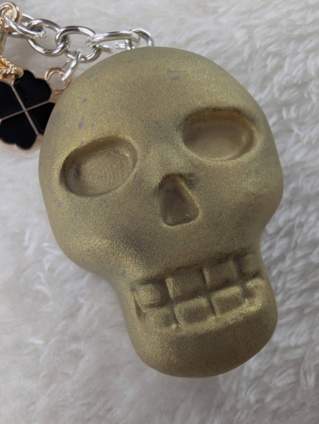 Funky Skull Keyring (Gold Design)