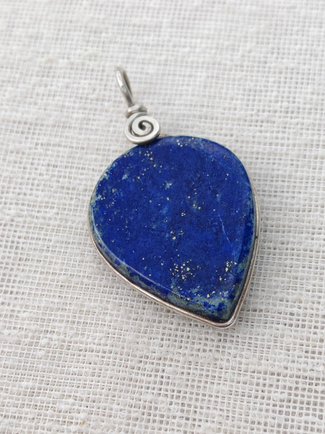 Pendentif Lapis lazuli - Argent 925 - goutte inverse