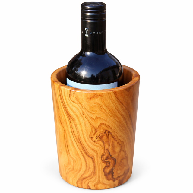 Wine Cooler – Tuscan Olive Wood – 18 × Ø10 cm