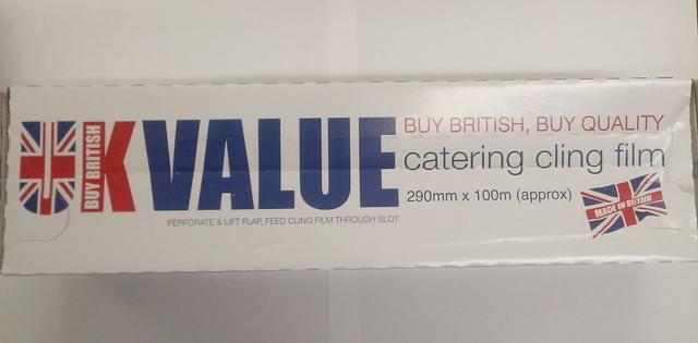 Uk Value Cling Film 300mm X 100m Catering Pack Single