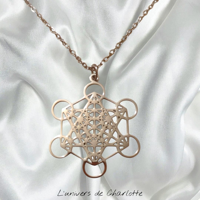 "Métatron" - Collier argent acier inoxydable