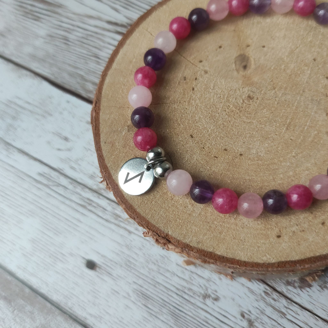 Bracelet lithothérapie &quot;Rupture, Deuil&quot;