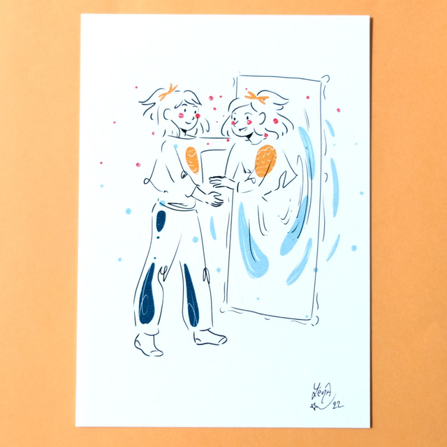 La fille dans le miroir