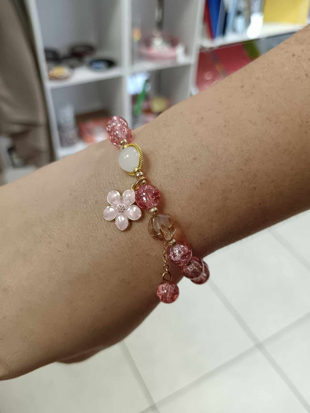 bracelet rose fleur