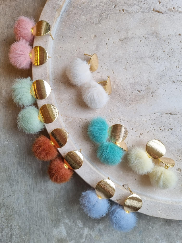 Fellpuschelchen Ohrringe 