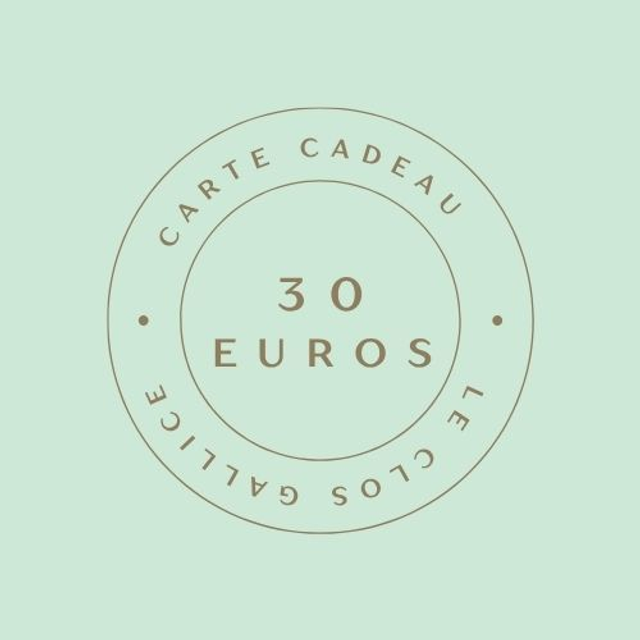 Carte Cadeau n°1 - 30 euros + 5 euros Frais de livraison