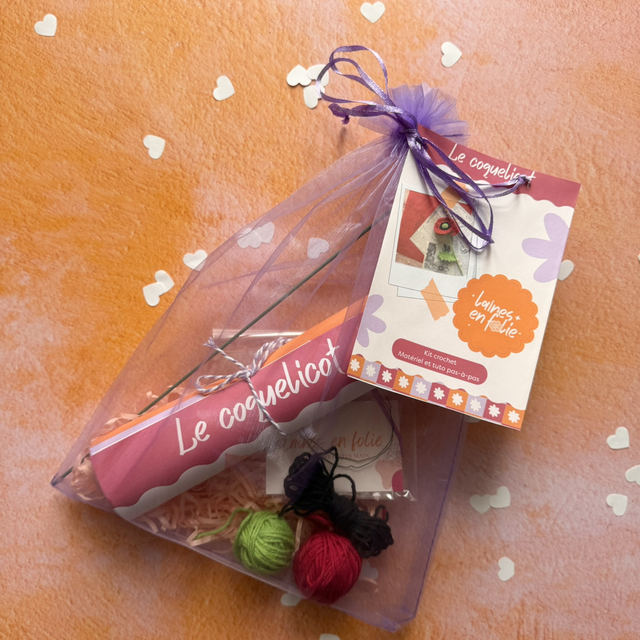 Kit crochet – Le coquelicot (personnalisable)