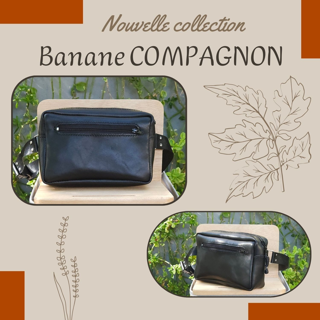 Sacoche Banane Compagnon - Noir