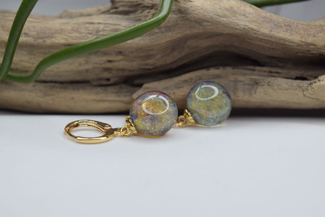 CRÉOLES VOIE LACTÉE VIOLET / ROSE MONTURE OR (CV21)