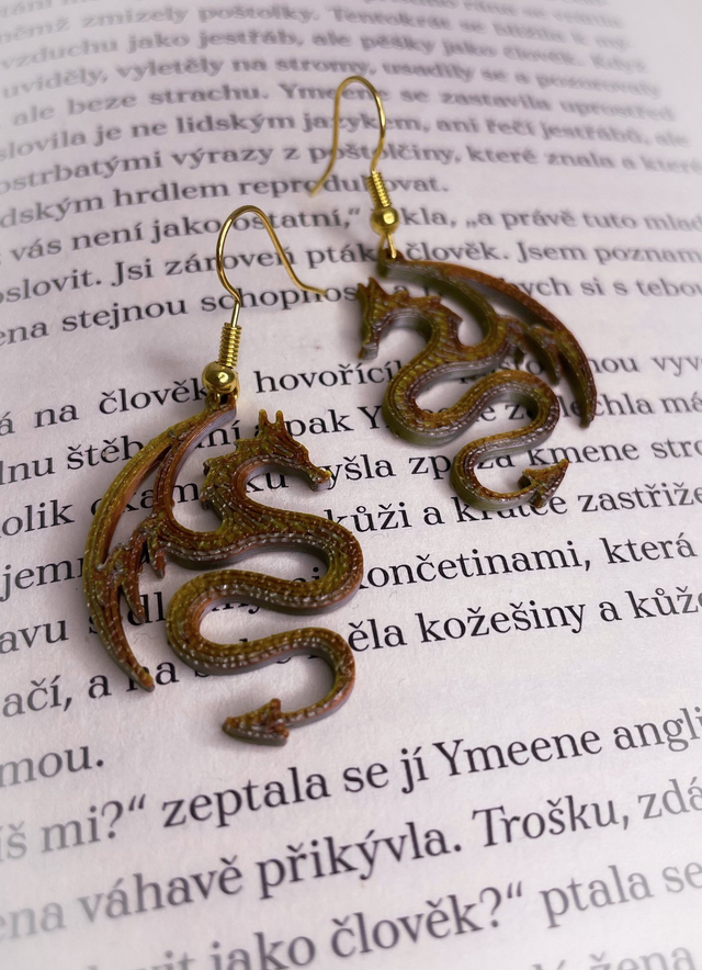 Náušnice Dračí zlaté