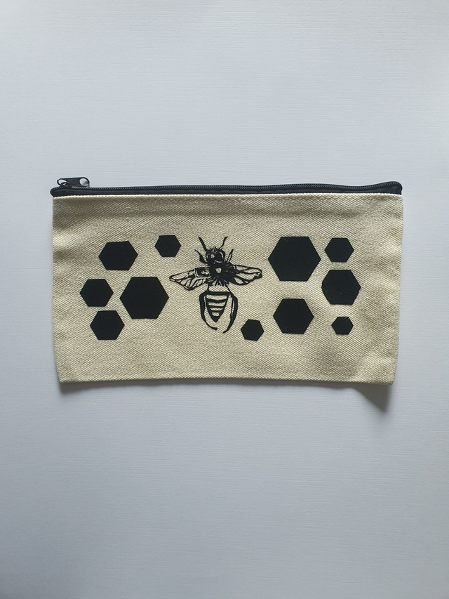 Honey Bee Canvas Pouch