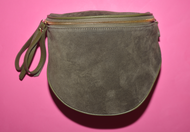 Comfy GIOIA camoscio verde militare/oro