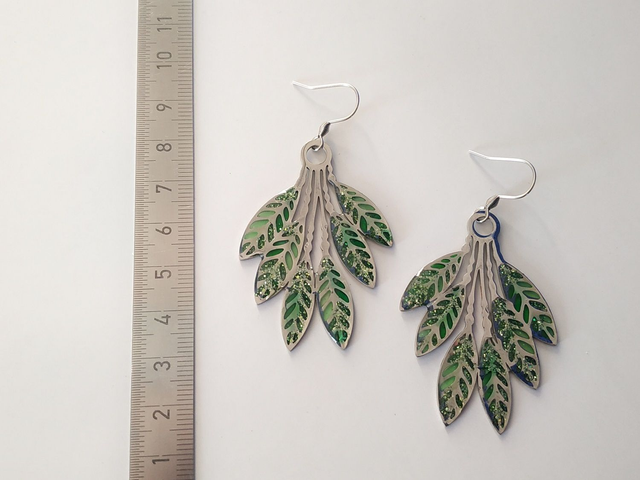 Boucles d'oreilles feuille tombante