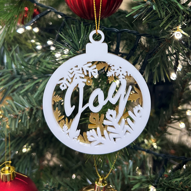 2 x Circular Joy Baubles (Gold)