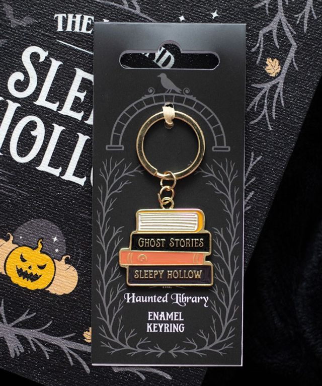 The Haunted Library Book Stack Keyring