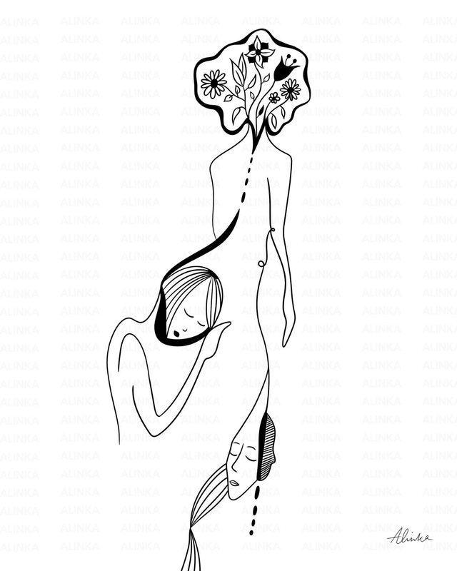 "Blossoming." 8x10 print