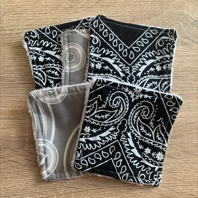 Lot de 5 lingettes lavables