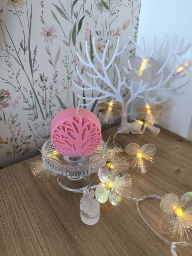 Bougie Arbre de vie " Rose"