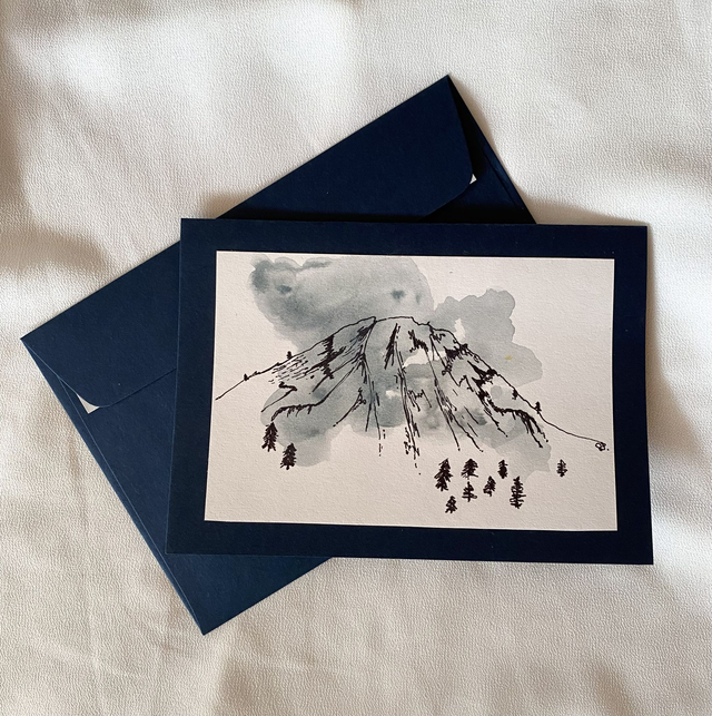 Doppelkarte - Frostige Bergwelt