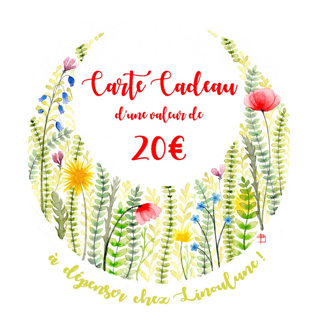 Carte cadeau d'une valeur de 20€
