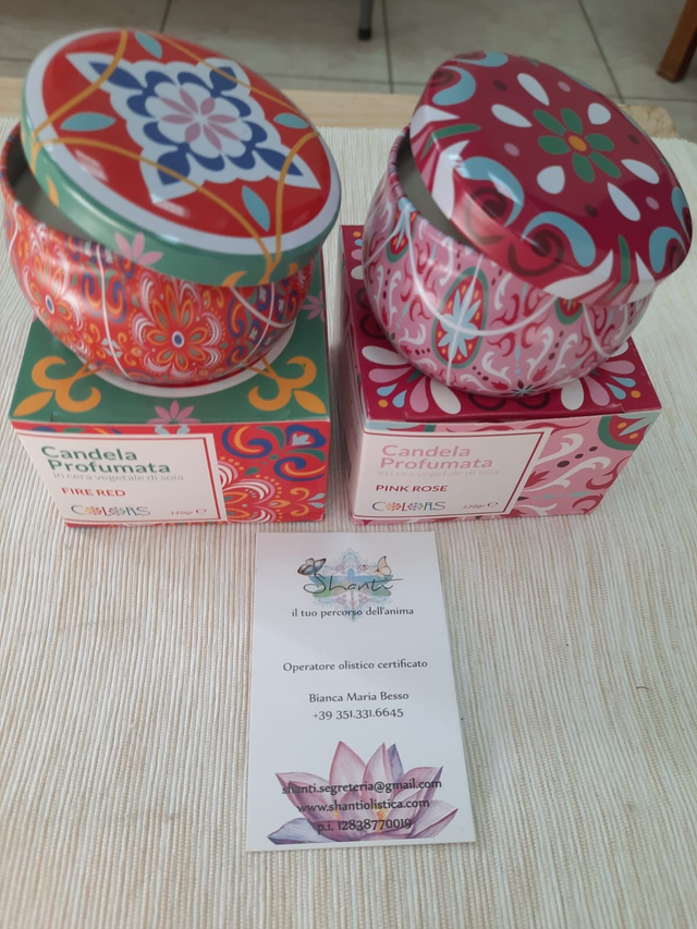 Candela rotonda in cera naturale di soia 