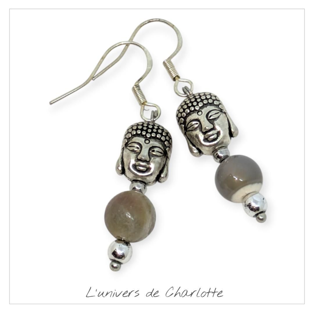 Boucles d&#039;oreilles &quot;Quartz de Madagascar&quot; BO-067