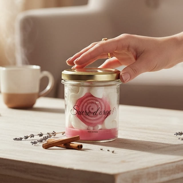 Bougie gourmande sucre d’orge 