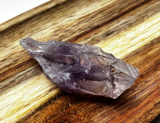 Raw Amethyst Rutilated Quartz Wand (B)