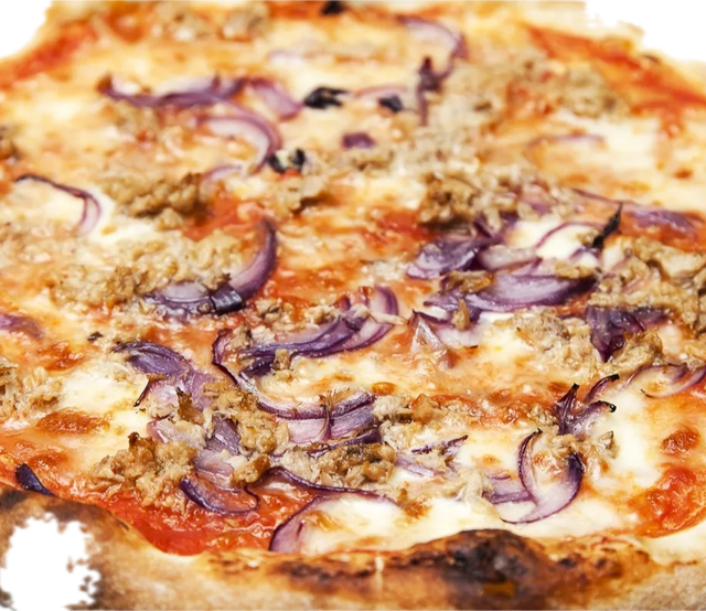 Pizza Nostromo Pomodoro Mozzarella Tonno e Cipolla 