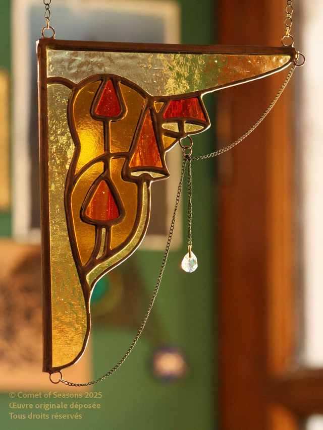 Angle champignon charmants gauche