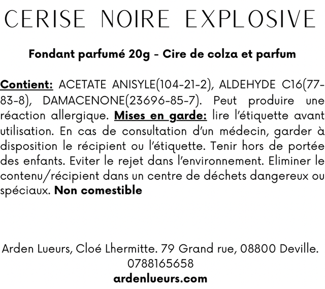 Fondant Cerise noire explosive