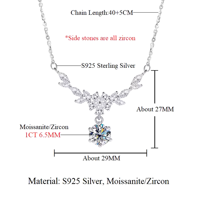 Halaile D Color Moissanite S925 Sterling Silver Cassia Twig Necklace Trendy Neck Chain Fine Jewelry Women Wedding Gift