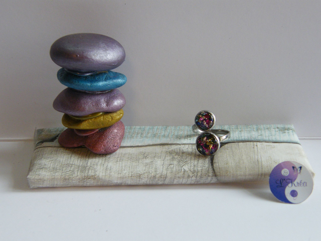 Fragments de pierres multicolores